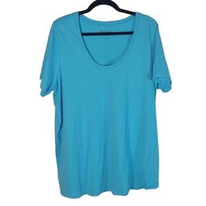 Roamans L 18/20 Blue Scoop Neck Tee